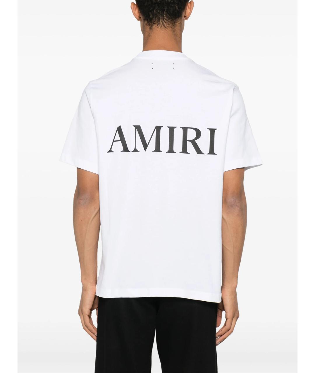 AMIRI Белая хлопковая футболка, фото 4