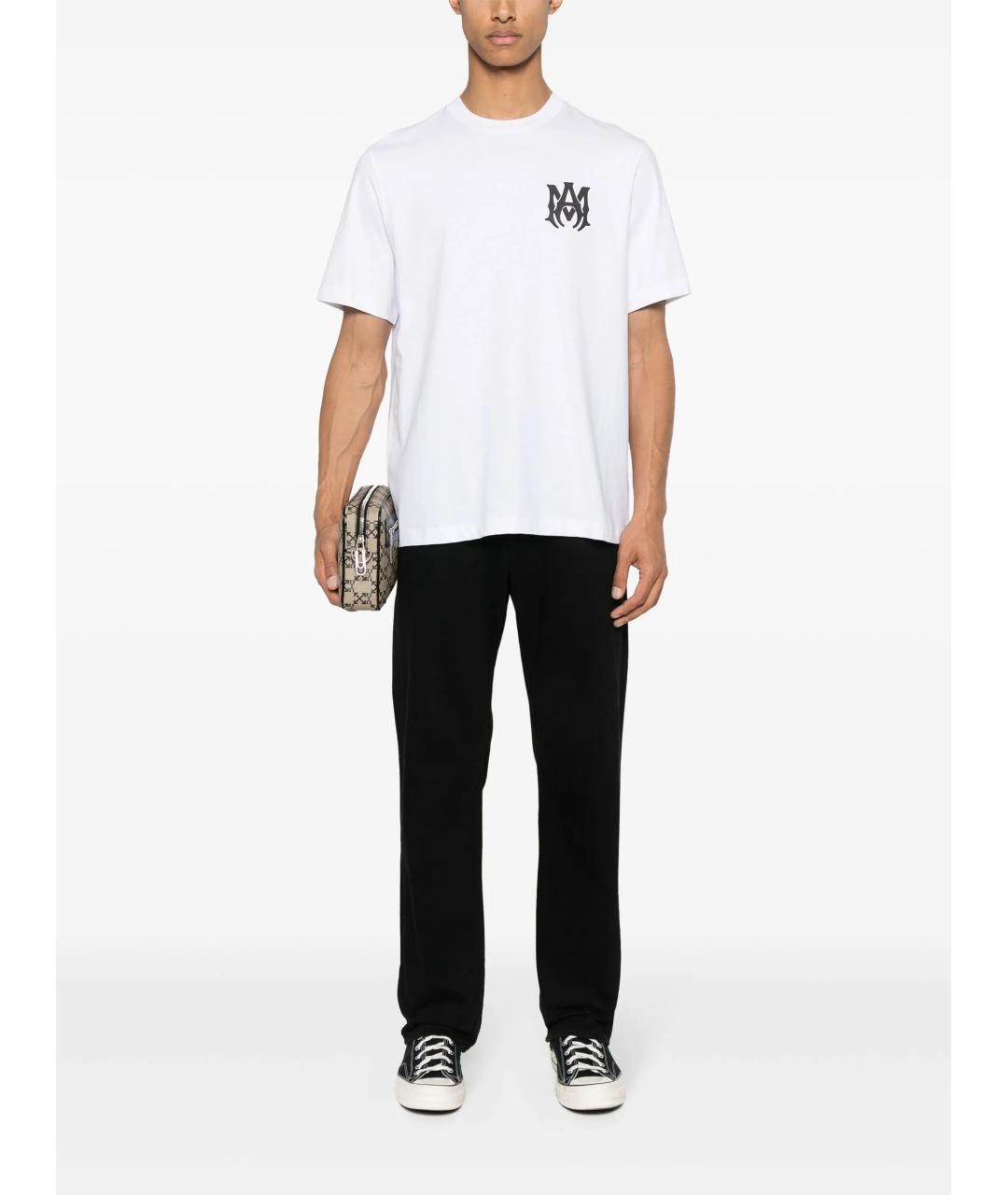 AMIRI Белая хлопковая футболка, фото 2