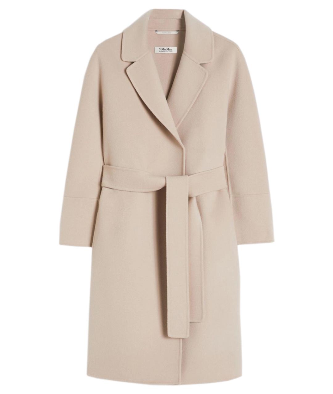 'S MAX MARA Бежевое шерстяное пальто, фото 1