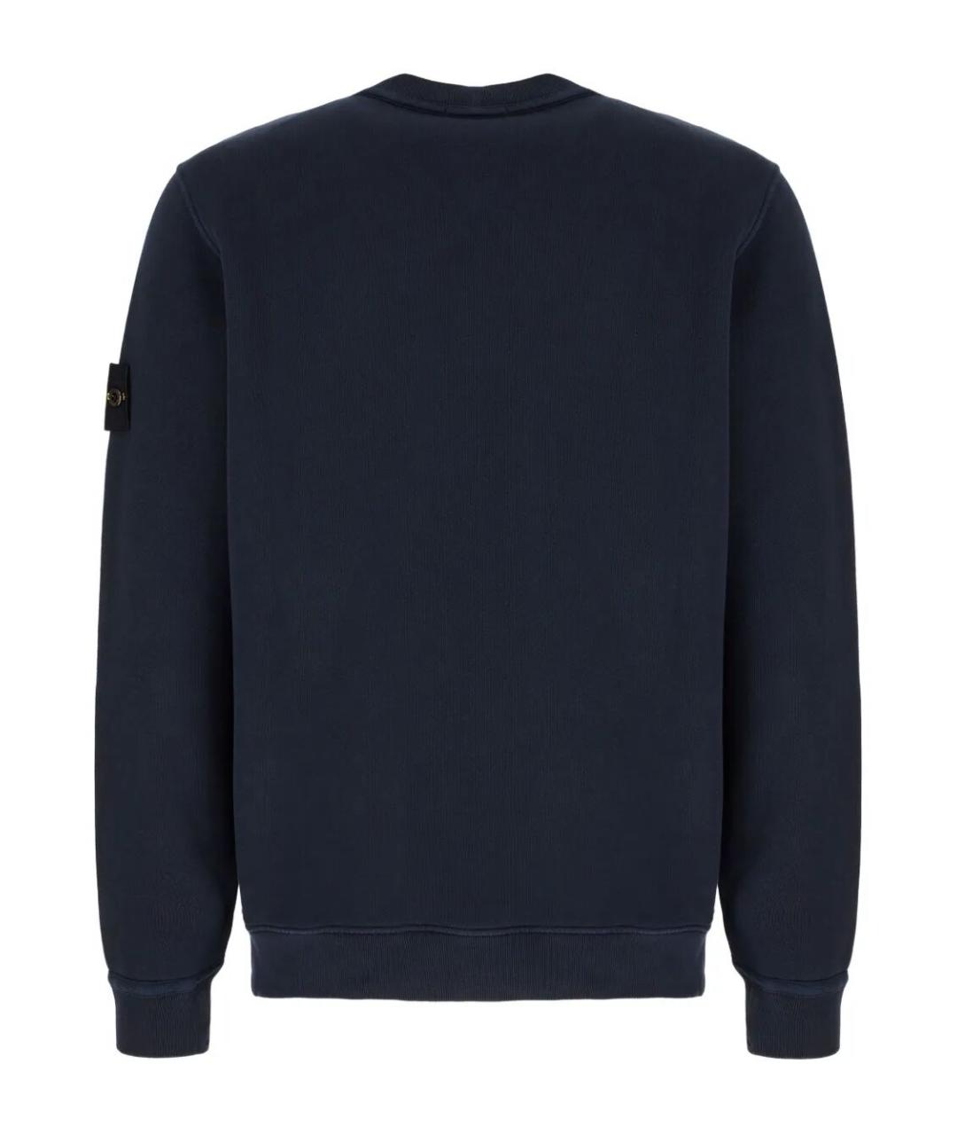 STONE ISLAND Синий хлопковый джемпер / свитер, фото 2