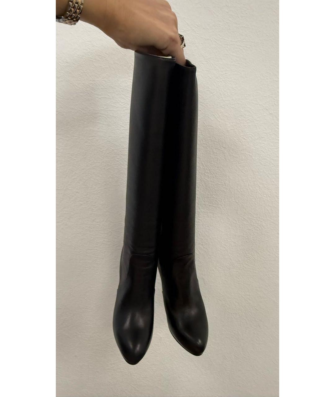 BOTTEGA VENETA Черные кожаные сапоги, фото 2