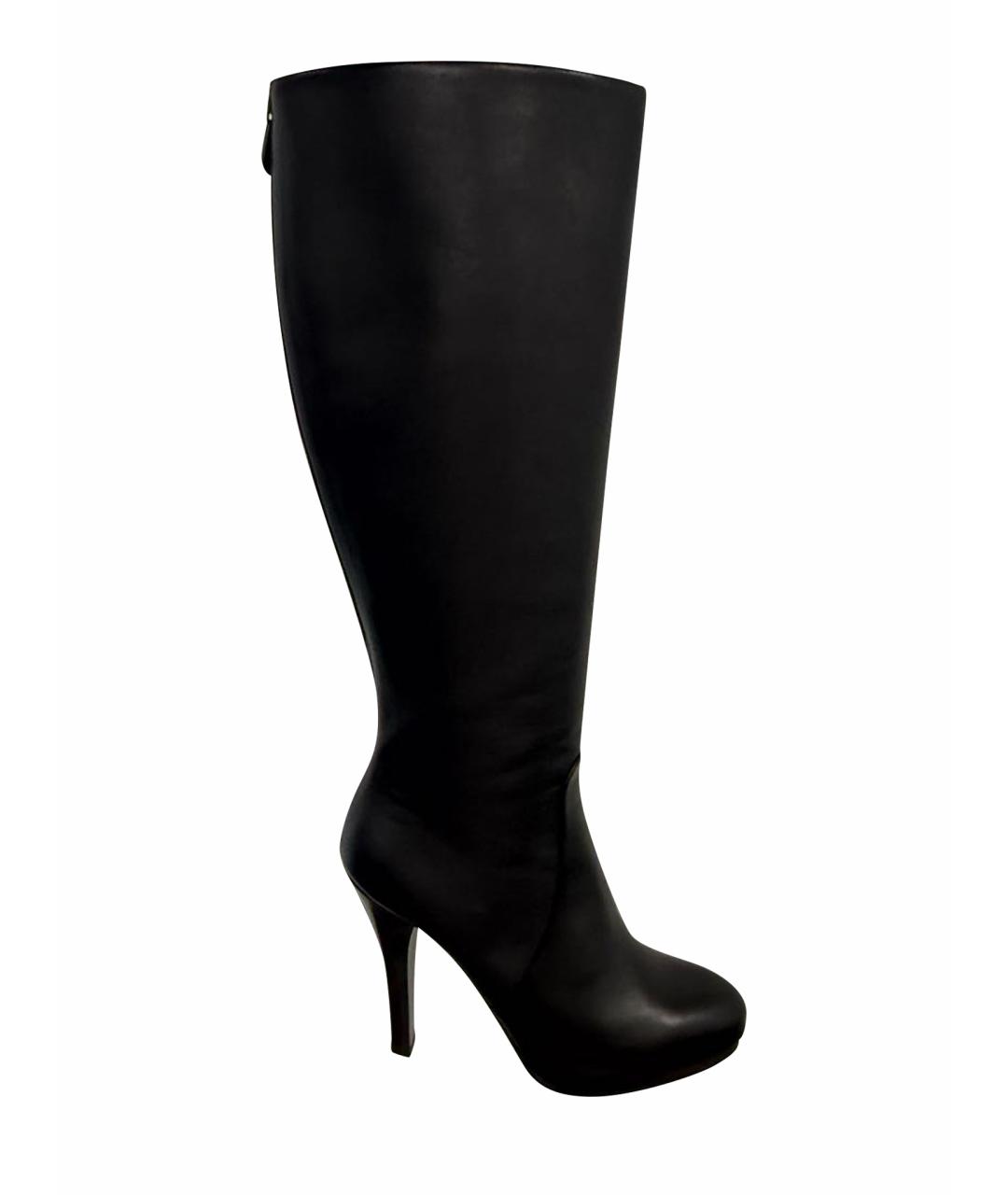 BOTTEGA VENETA Черные кожаные сапоги, фото 1