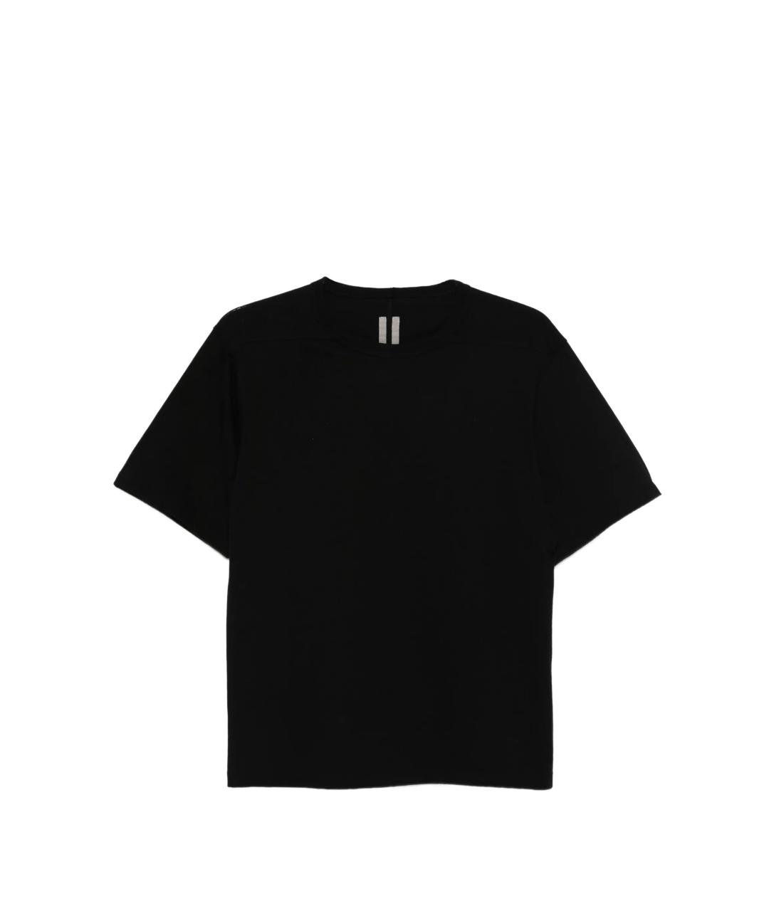 RICK OWENS Черная хлопковая футболка, фото 1