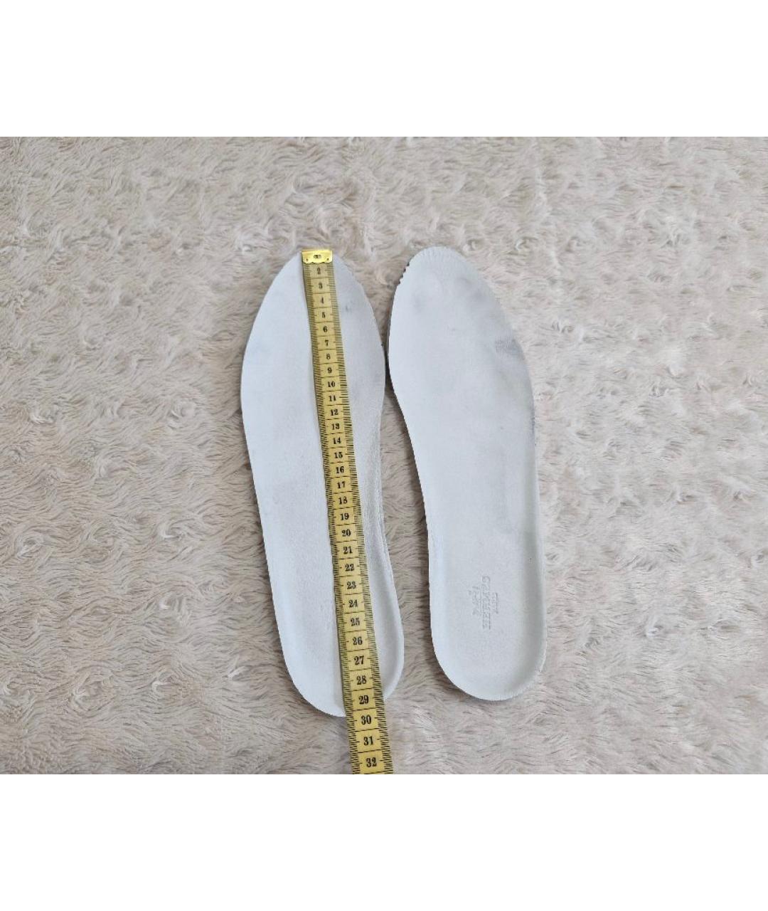 HERMES Белые кожаные низкие кроссовки / кеды, фото 9