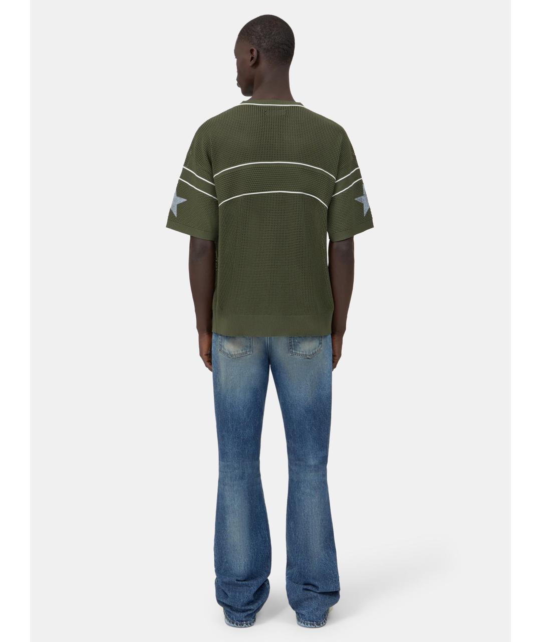 AMIRI Зеленая вискозная футболка, фото 4