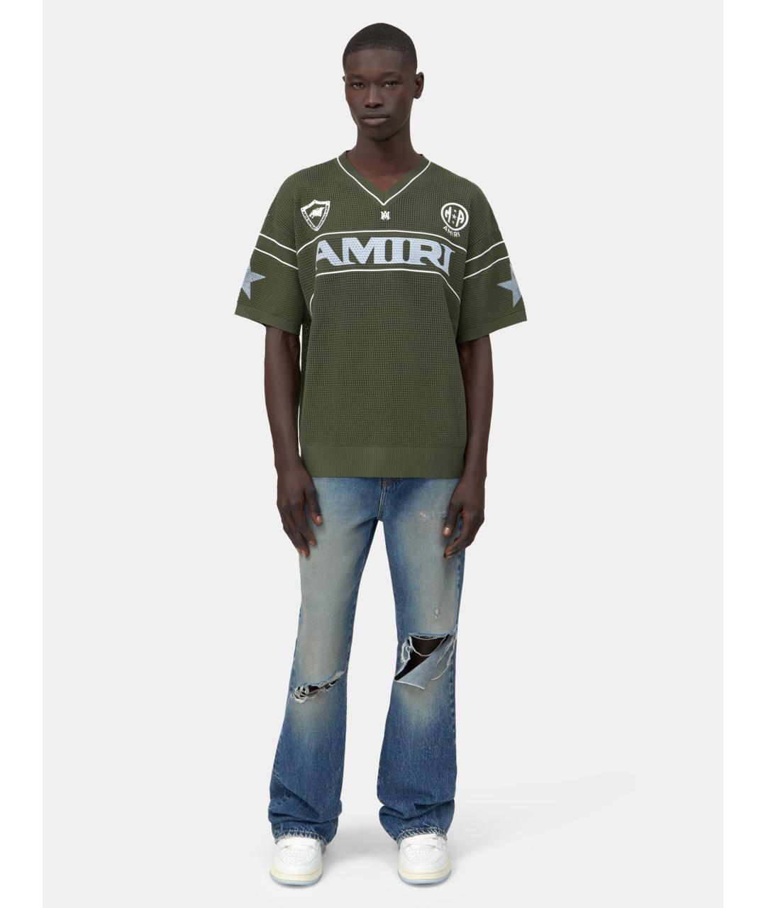 AMIRI Зеленая вискозная футболка, фото 2