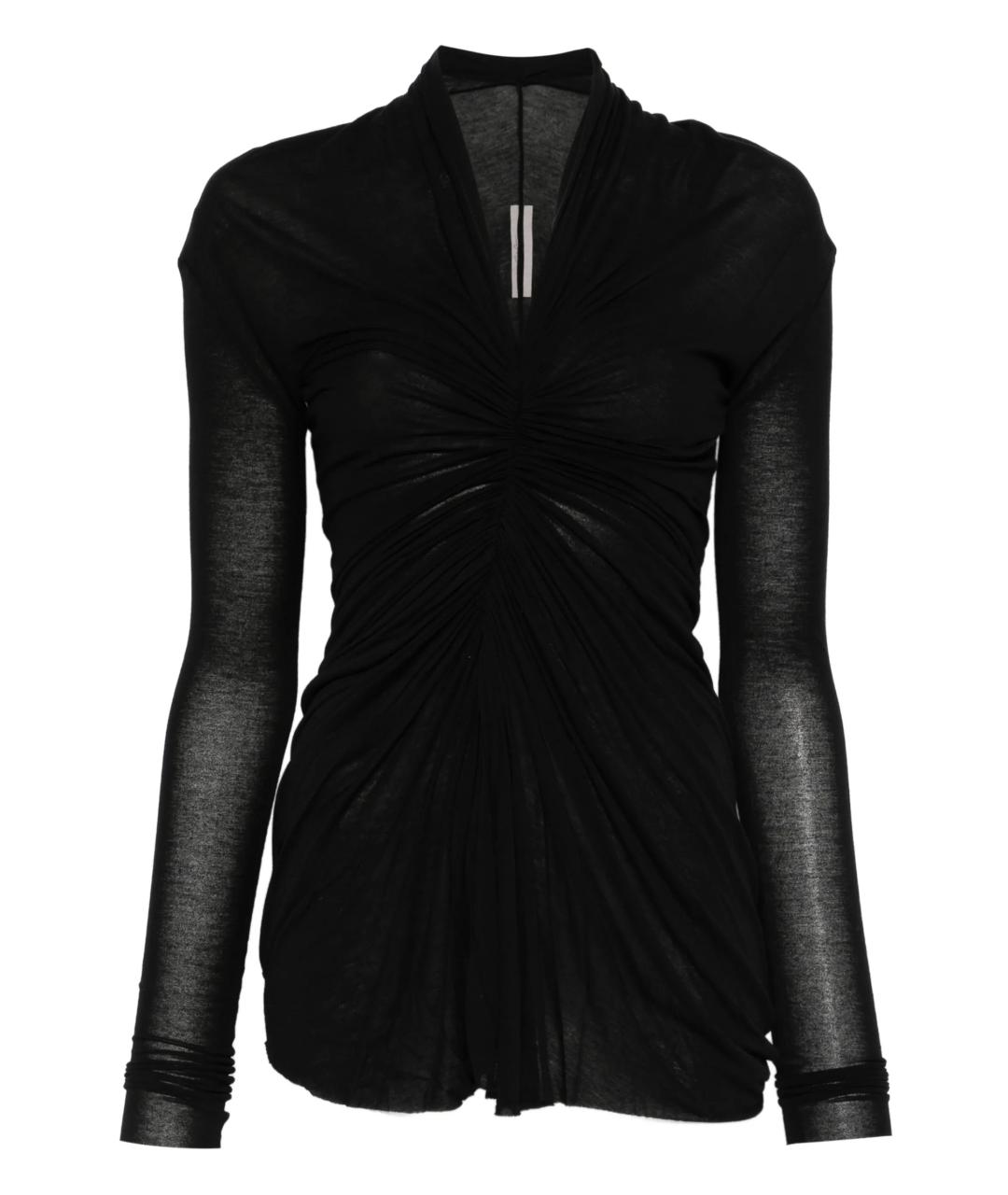 RICK OWENS Черная вискозная блузы, фото 1