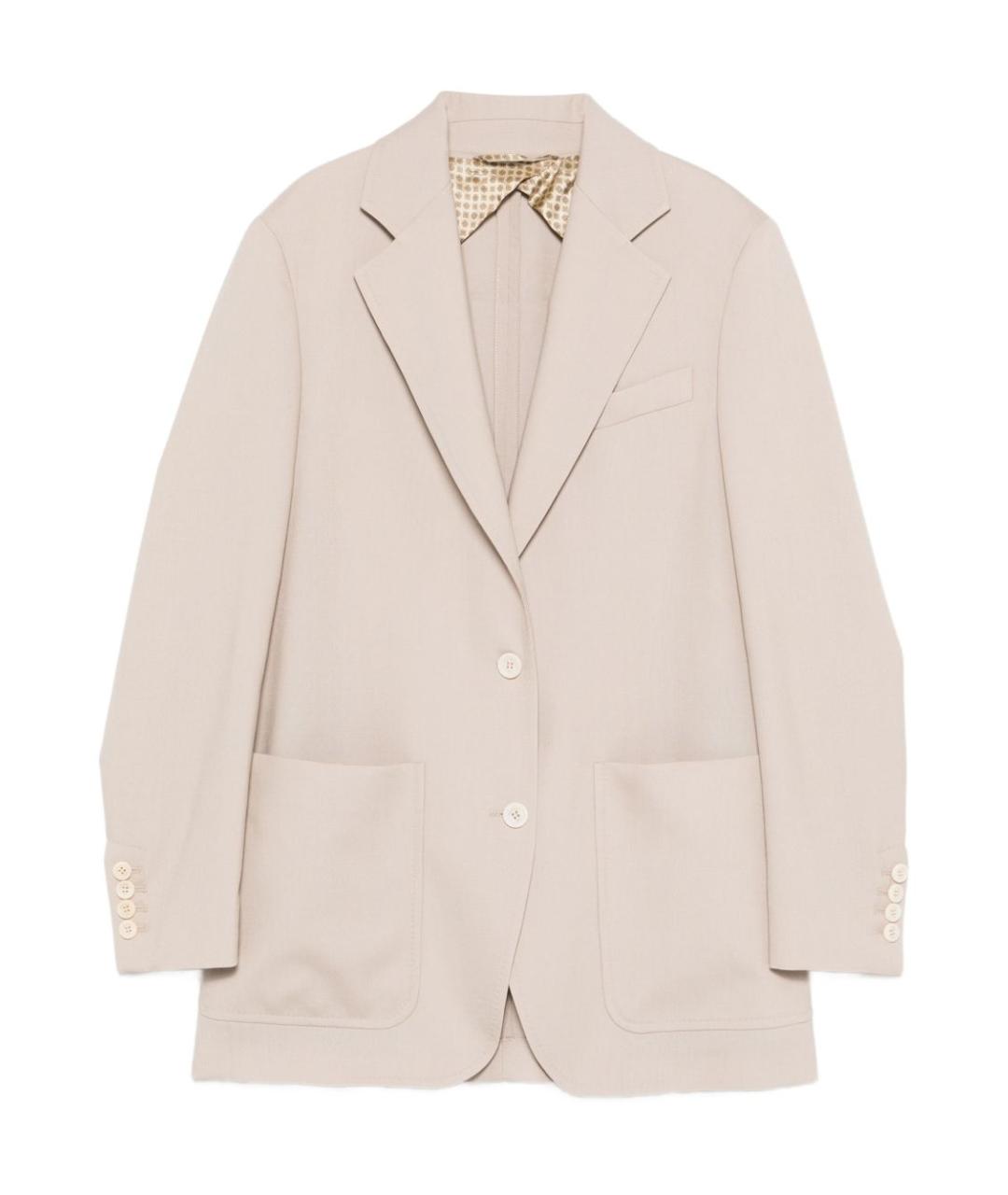 MAX MARA Серый шерстяной жакет/пиджак, фото 1