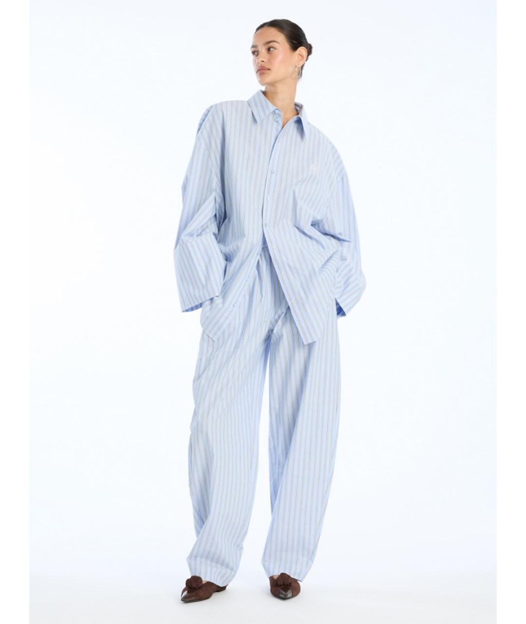 ROTATE Голубая хлопковая рубашка, фото 2