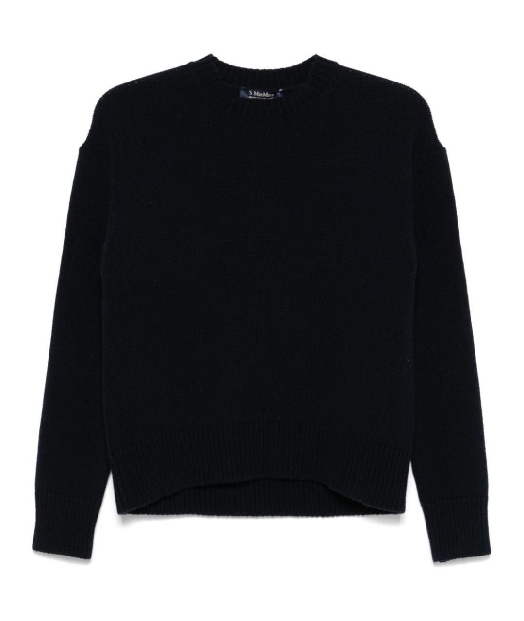 MAX MARA Синий шерстяной джемпер / свитер, фото 1