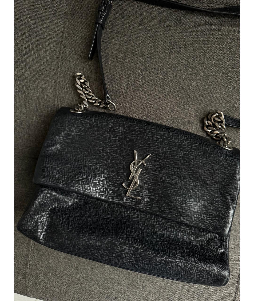 LOUIS VUITTON Черная кожаная сумка через плечо, фото 5