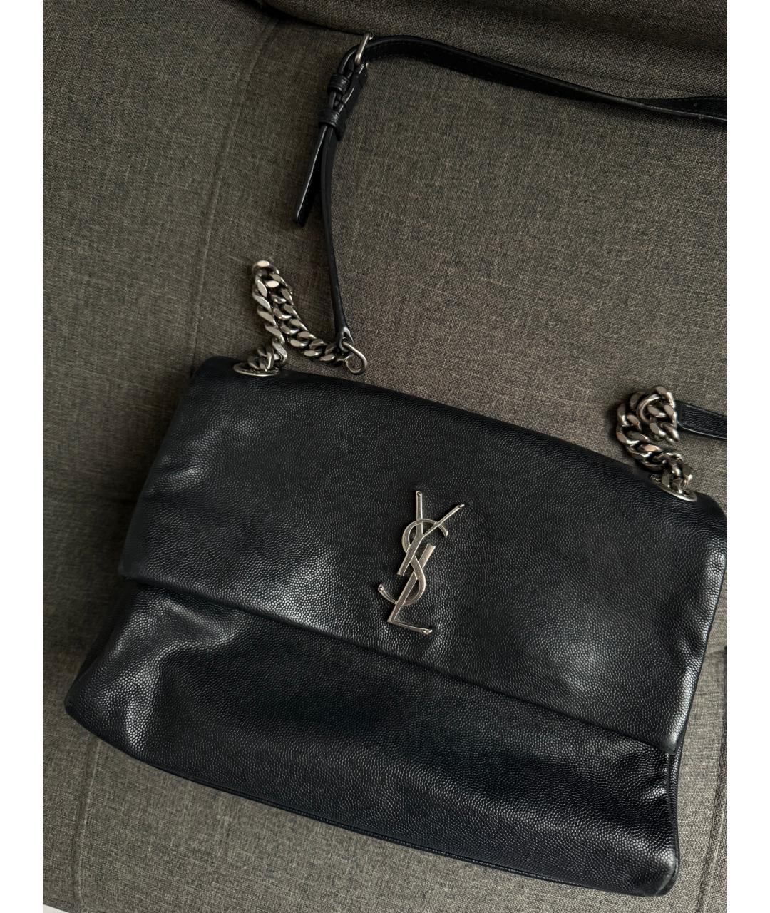 LOUIS VUITTON Черная кожаная сумка через плечо, фото 2