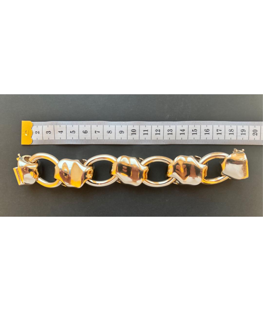 SAINT LAURENT Золотой латунный браслет, фото 4