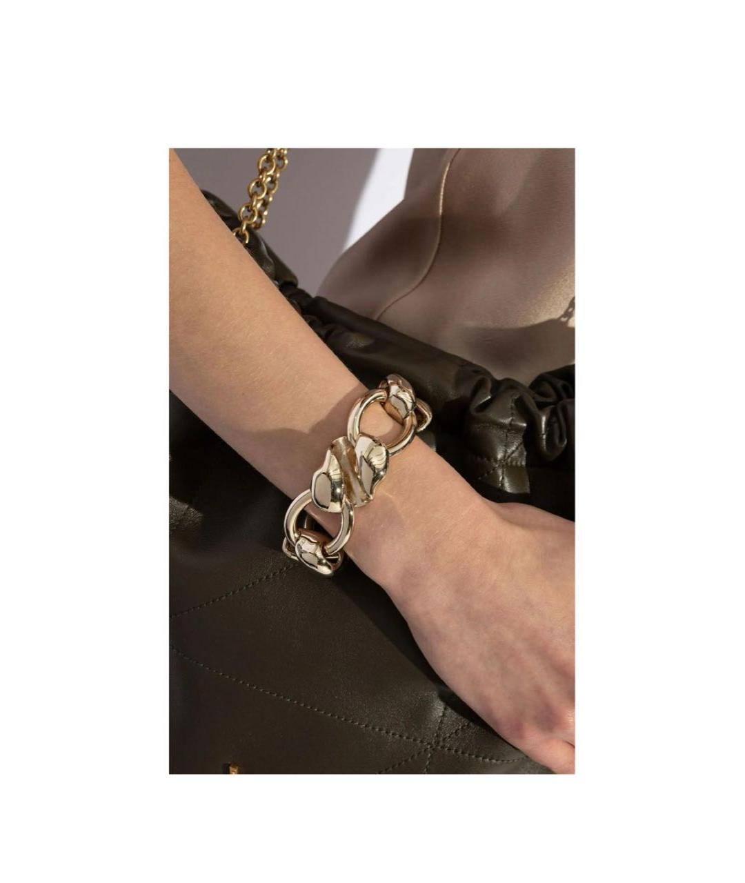 SAINT LAURENT Золотой латунный браслет, фото 2