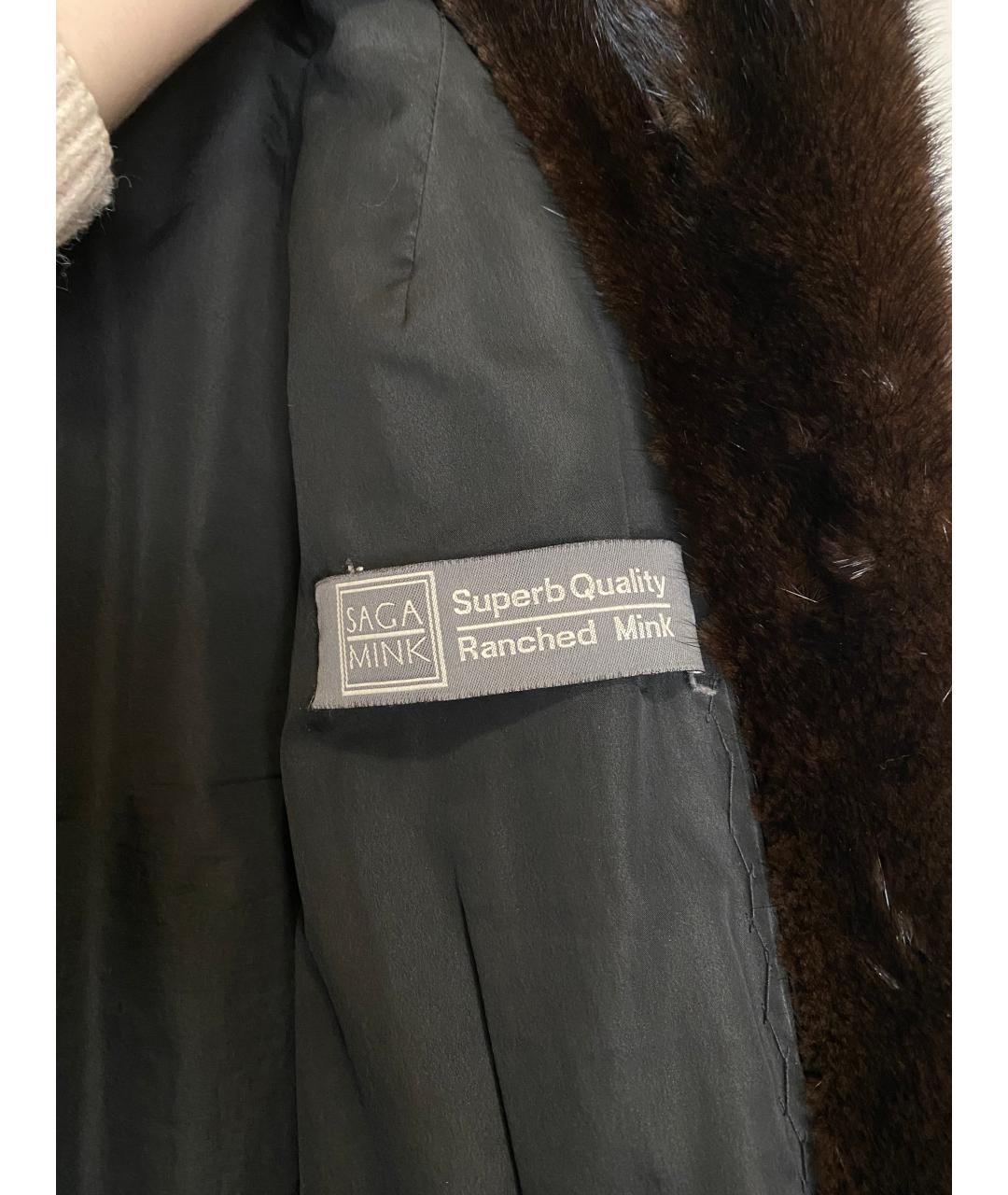 SAGA Коричневая меховая шуба, фото 3