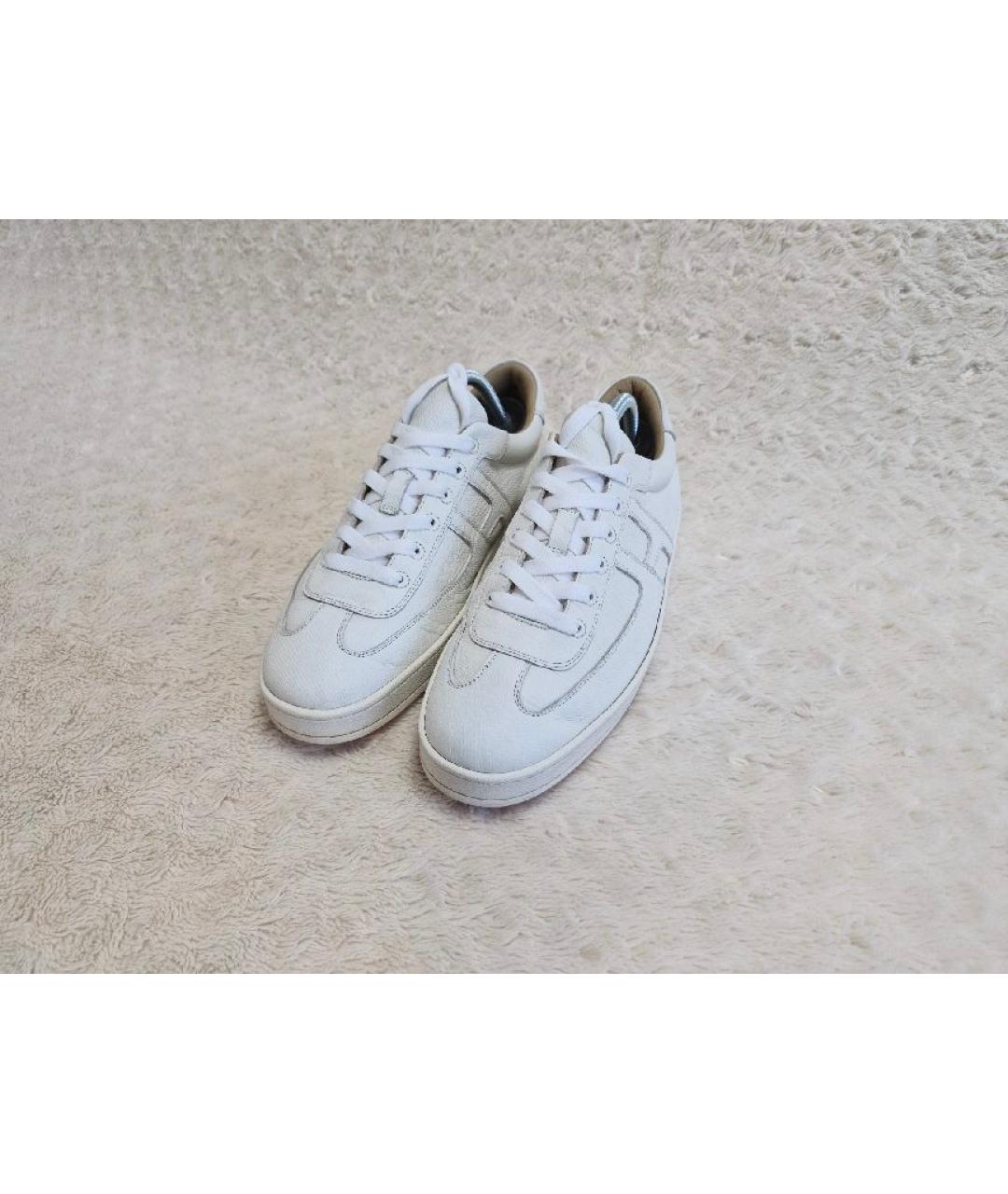 HERMES Белые кожаные низкие кроссовки / кеды, фото 2