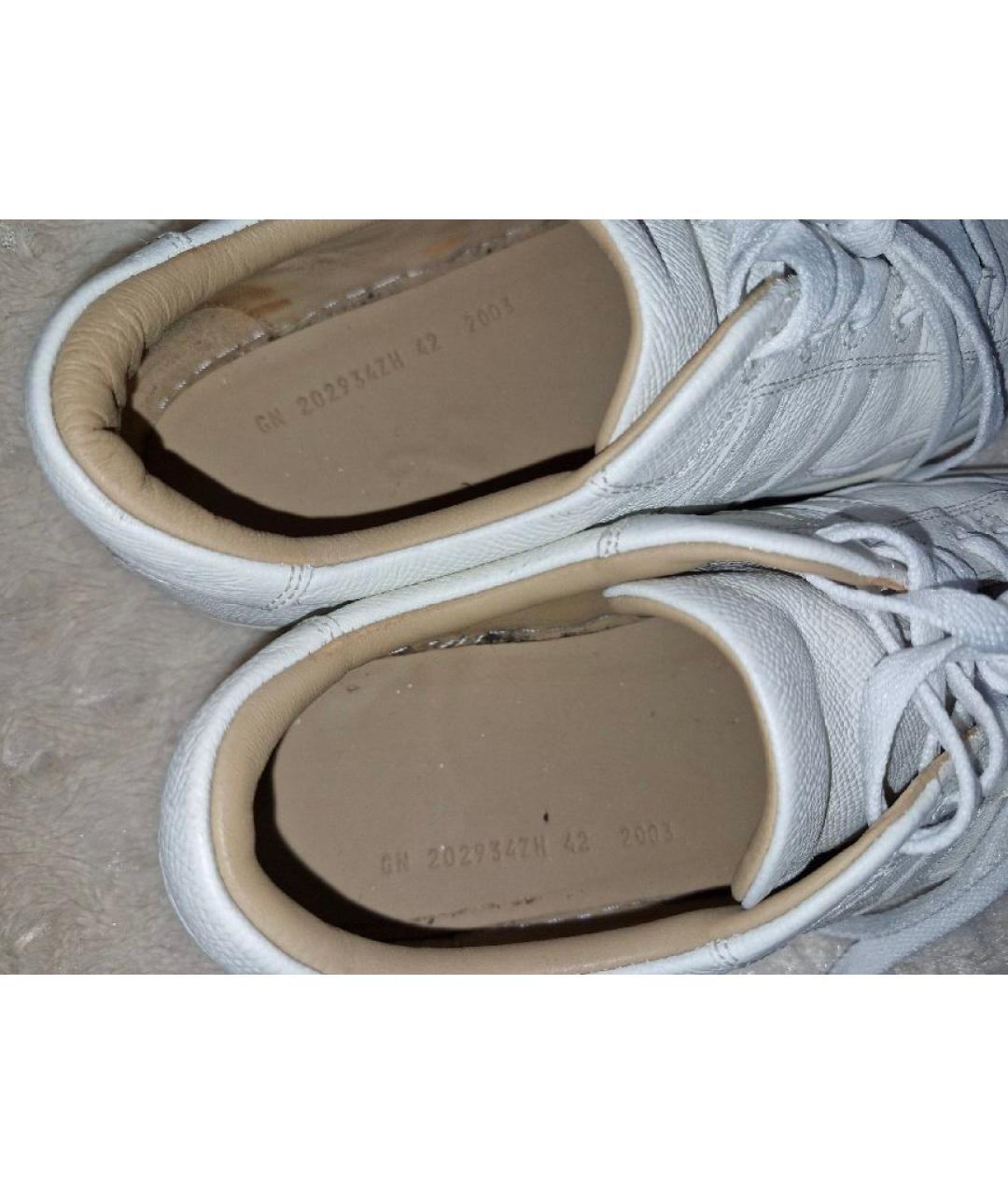 HERMES Белые кожаные низкие кроссовки / кеды, фото 8