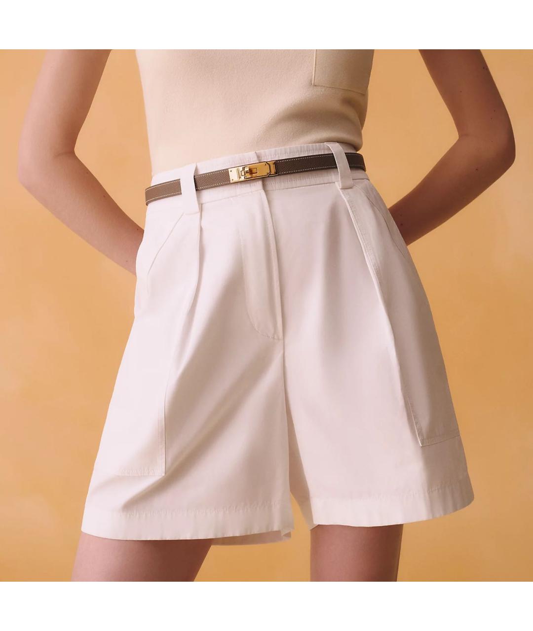 HERMES Серый кожаный ремень, фото 2