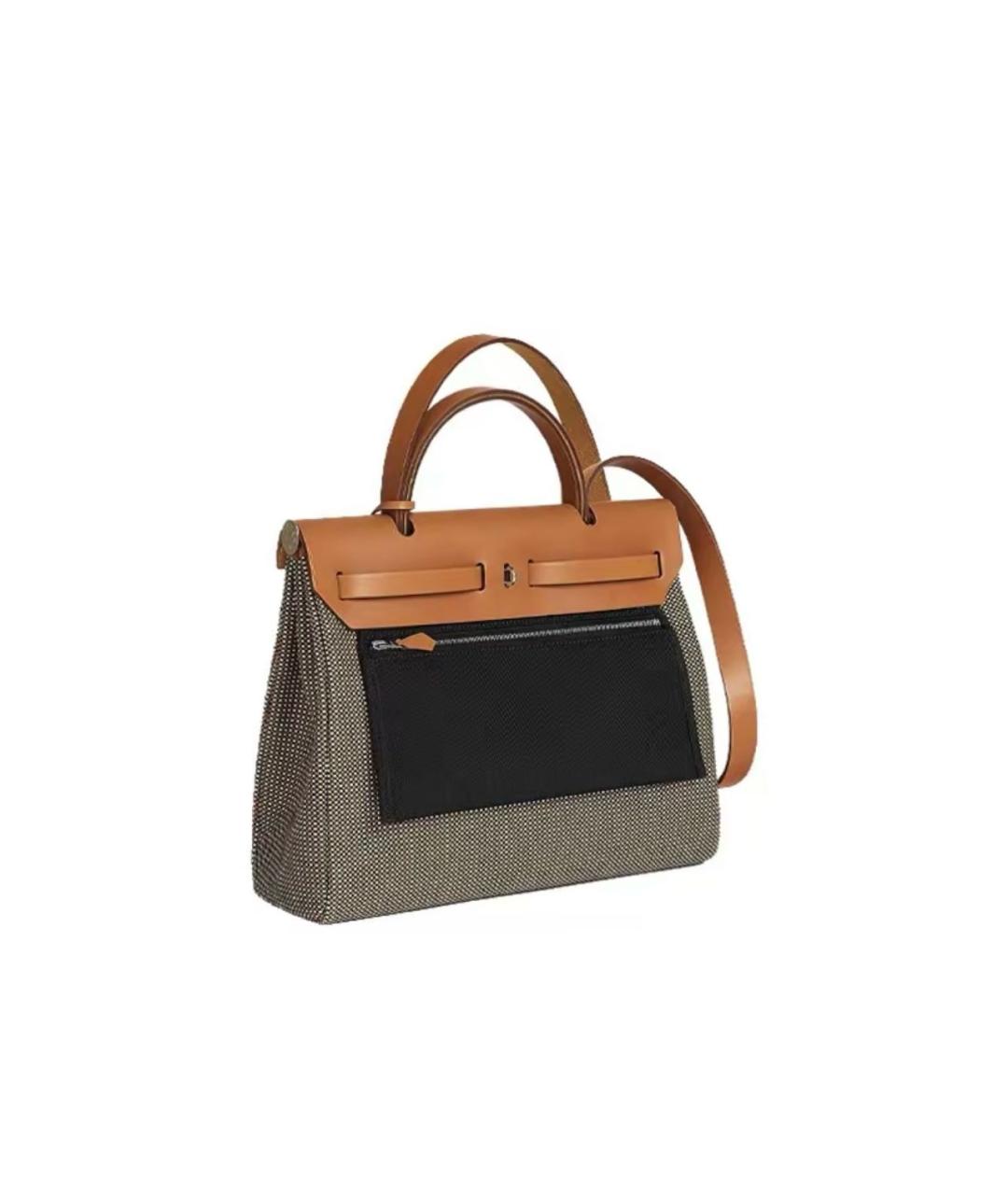 HERMES Бежевая кожаная сумка через плечо, фото 3