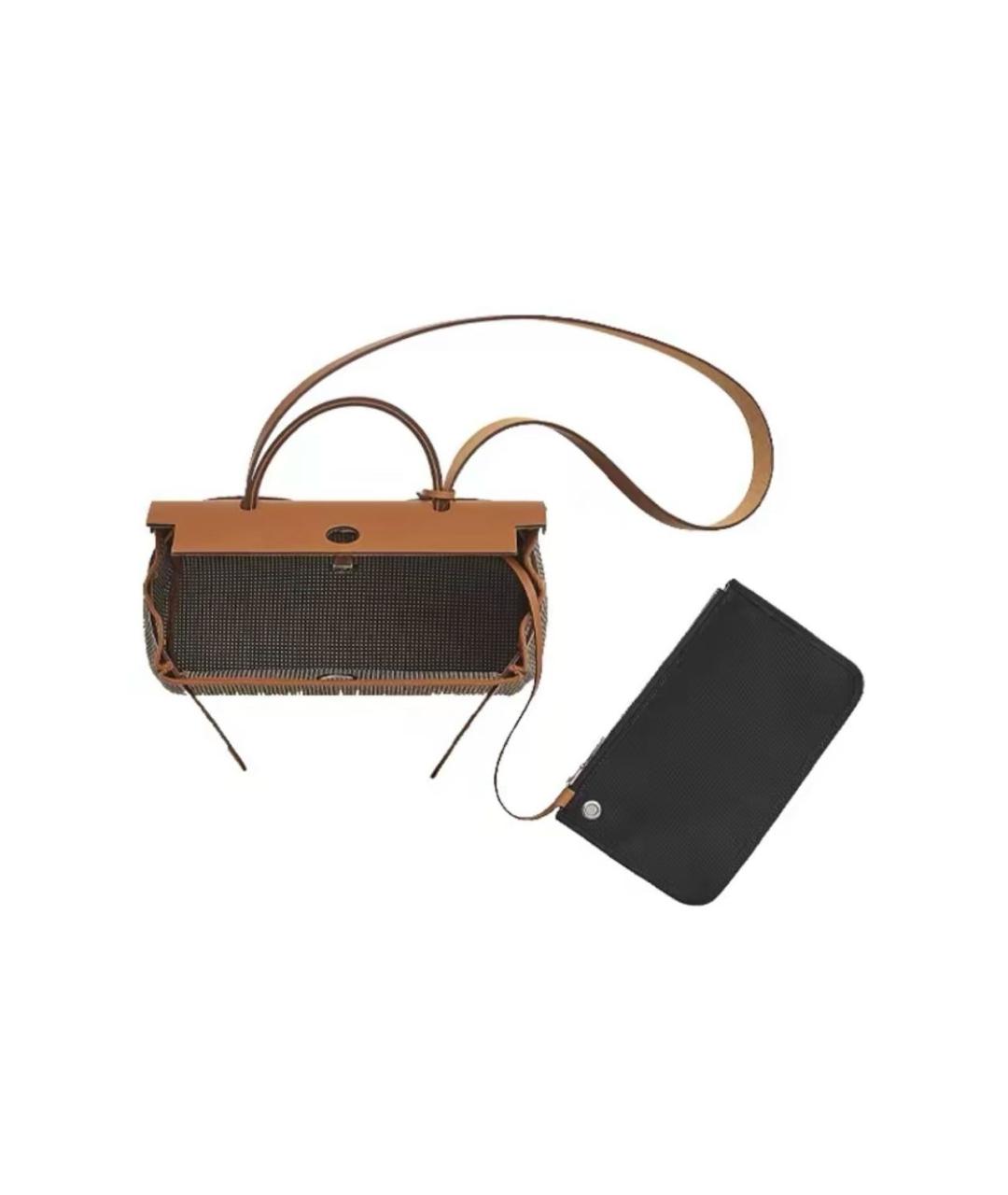 HERMES Бежевая кожаная сумка через плечо, фото 4