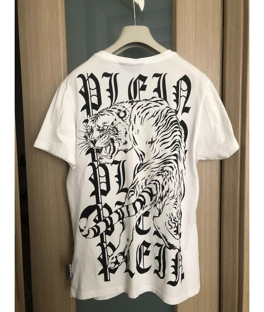 PHILIPP PLEIN Белая хлопковая футболка, фото 2