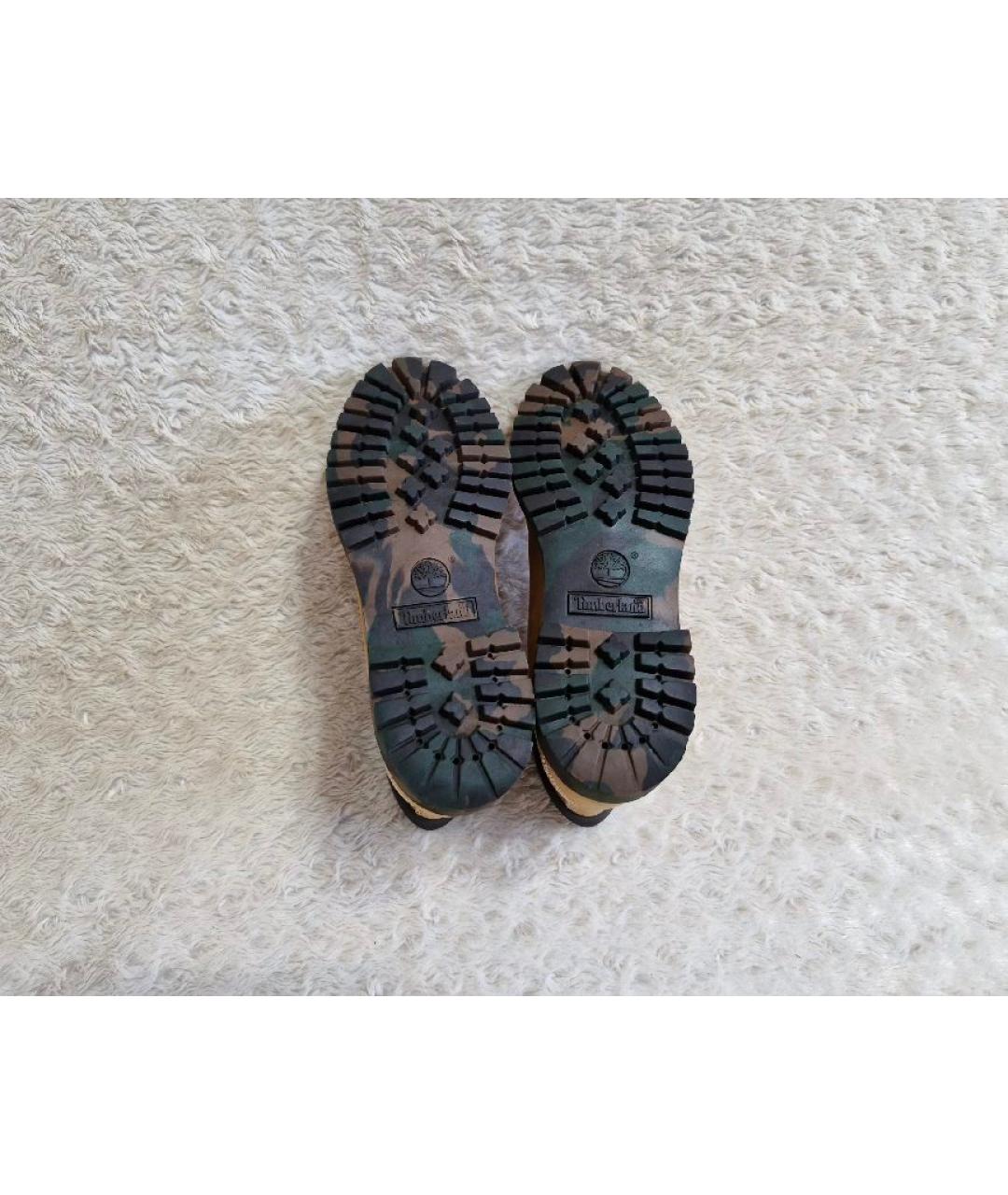 TIMBERLAND Оранжевое кожаные высокие ботинки, фото 7