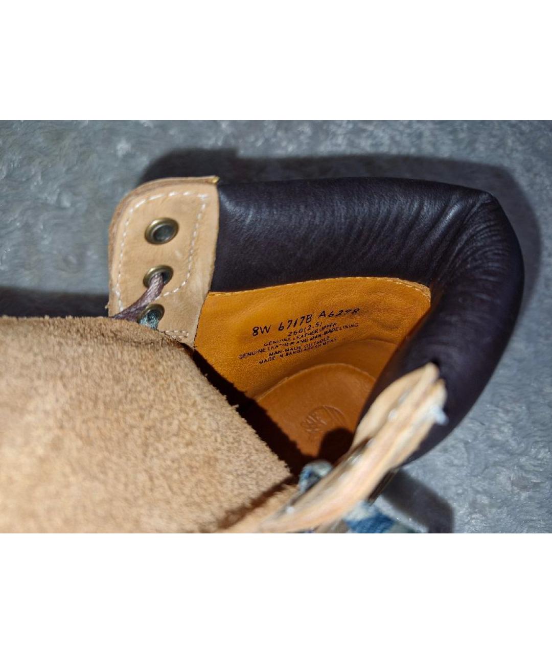 TIMBERLAND Оранжевое кожаные высокие ботинки, фото 8