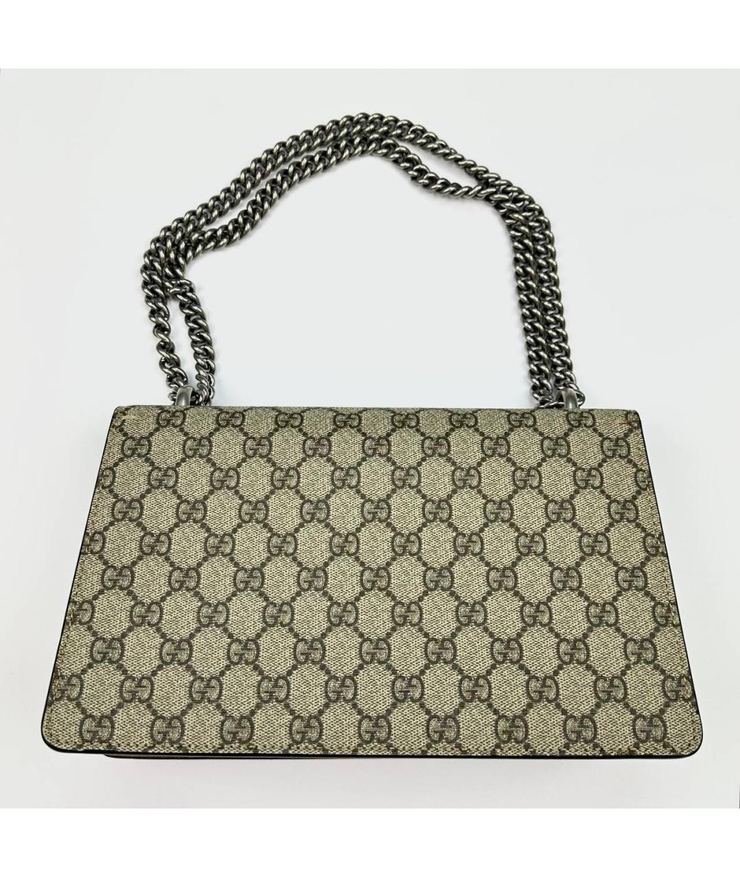 GUCCI Бежевая кожаная сумка через плечо, фото 3