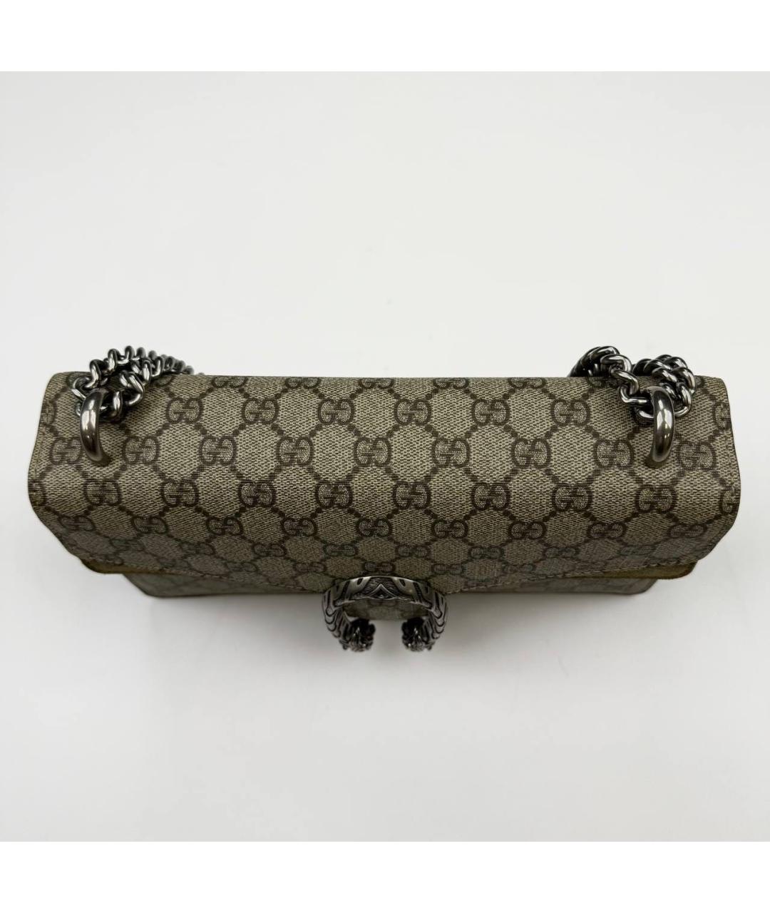 GUCCI Бежевая кожаная сумка через плечо, фото 5