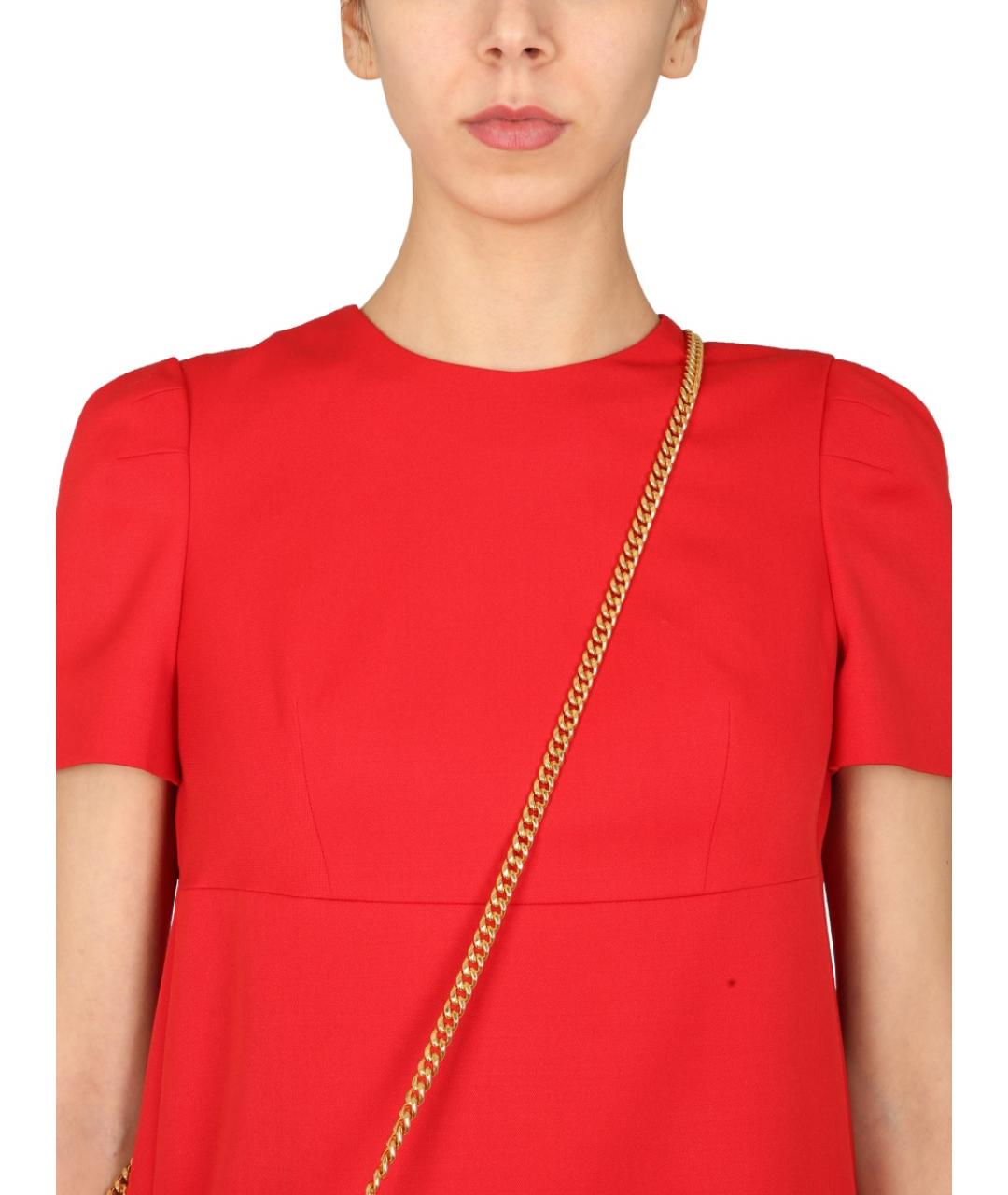 ALEXANDER MCQUEEN Красное шерстяное платье, фото 5