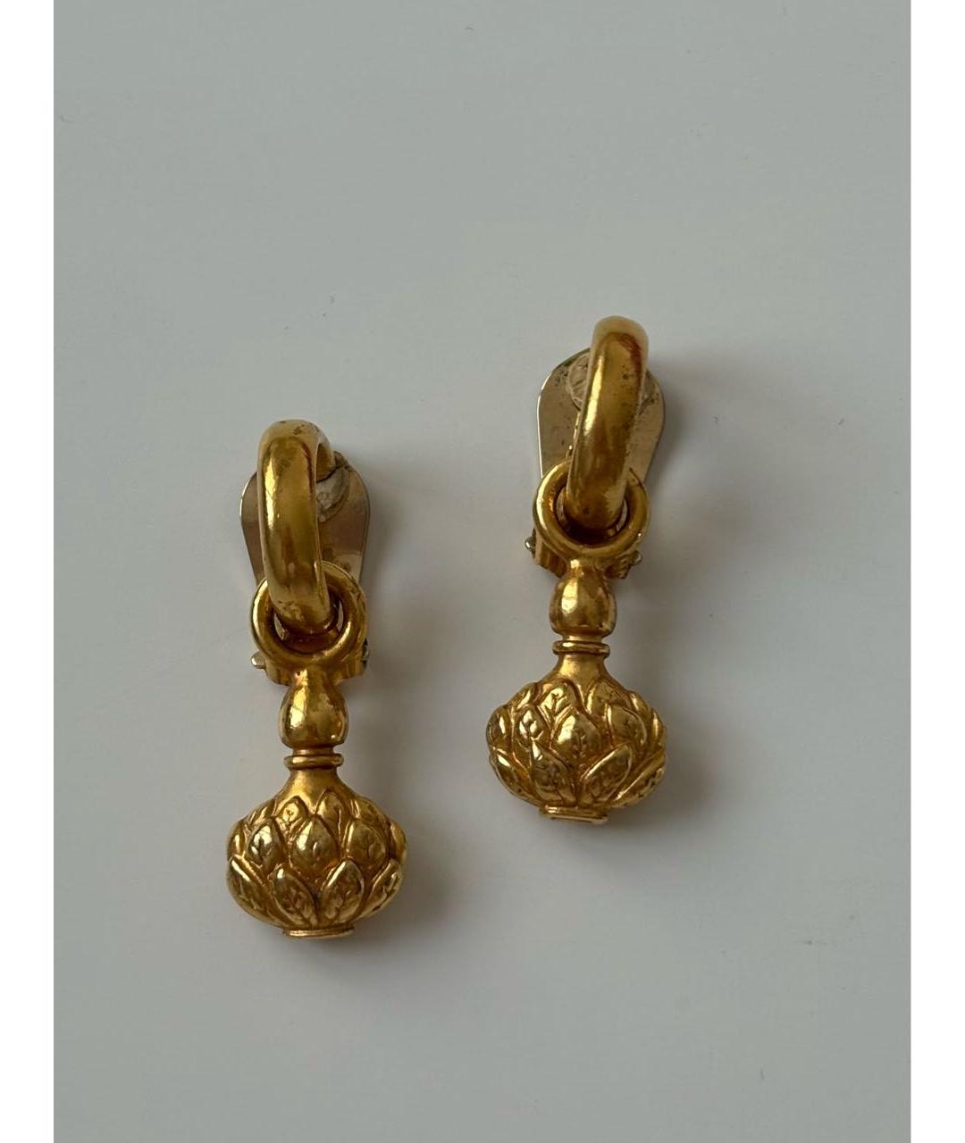 KENZO Золотые металлические клипсы, фото 5