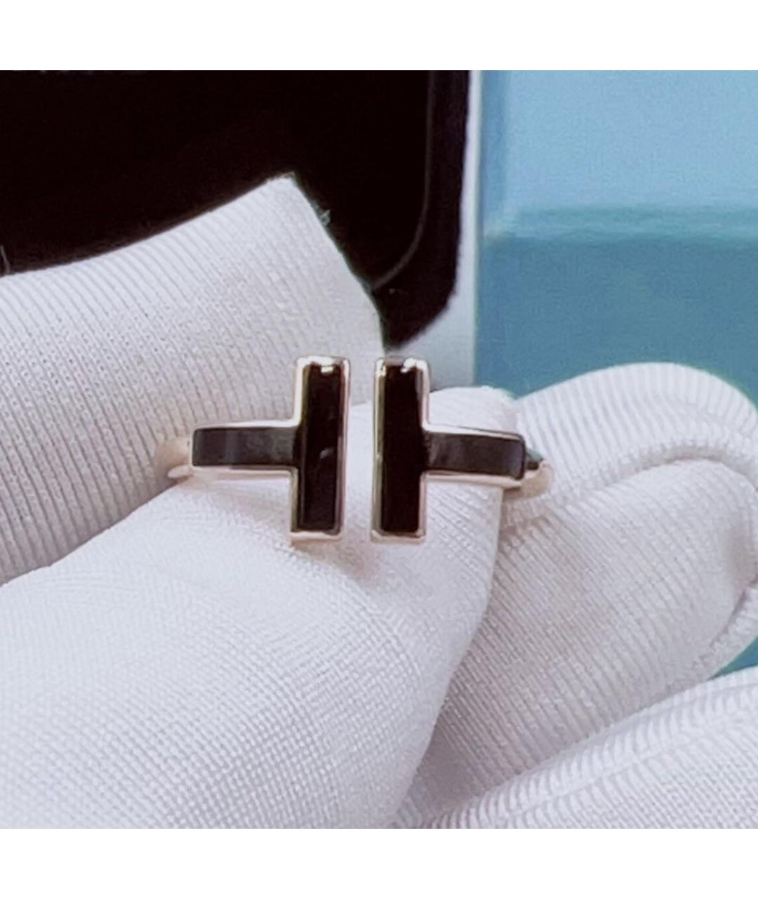 TIFFANY&CO Черное кольцо из розового золота, фото 3