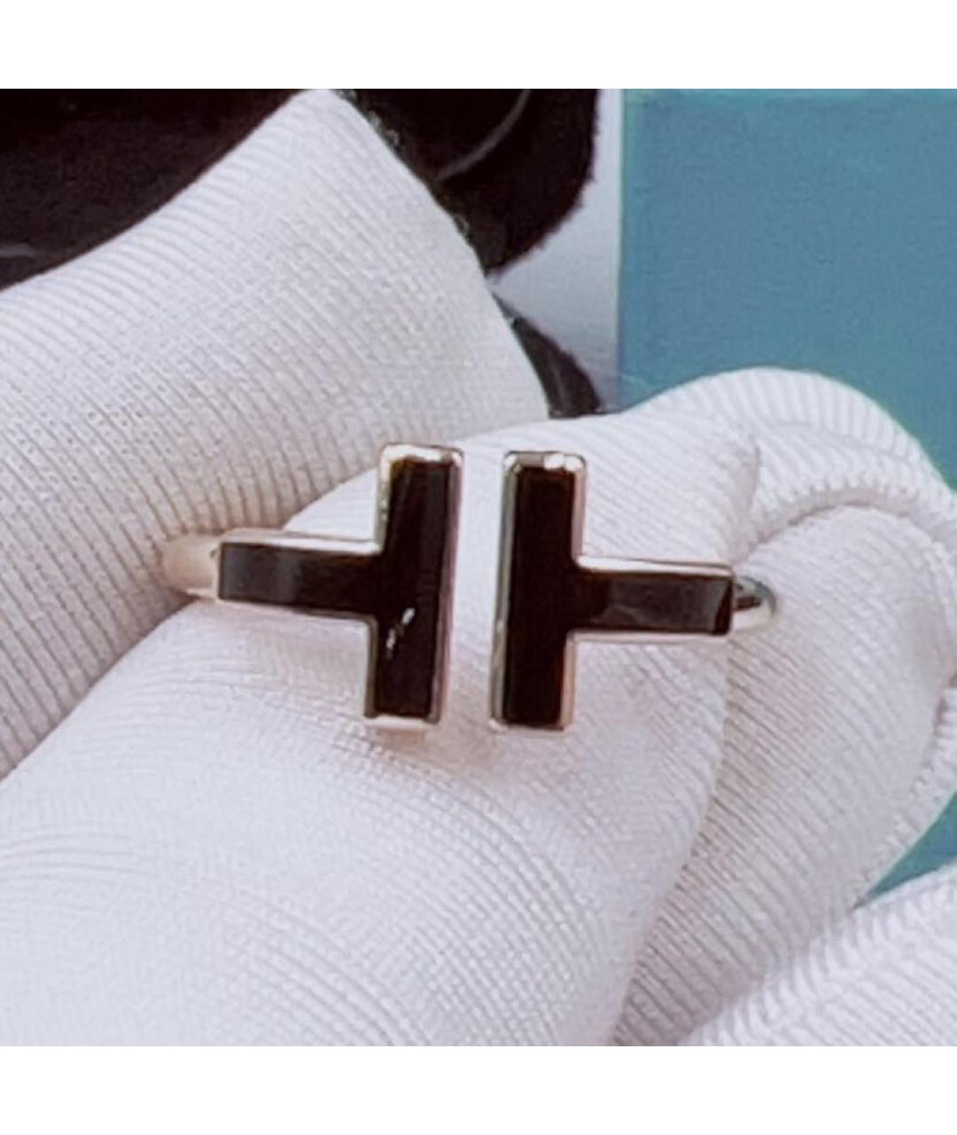 TIFFANY&CO Черное кольцо из розового золота, фото 4