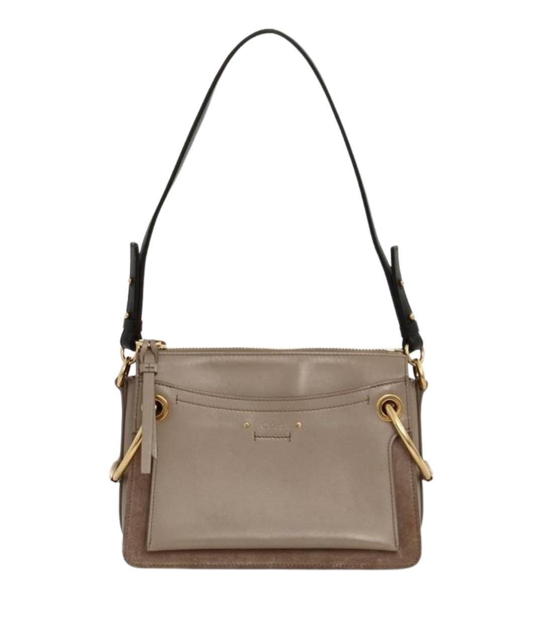 CHLOE Бежевая кожаная сумка с короткими ручками, фото 1