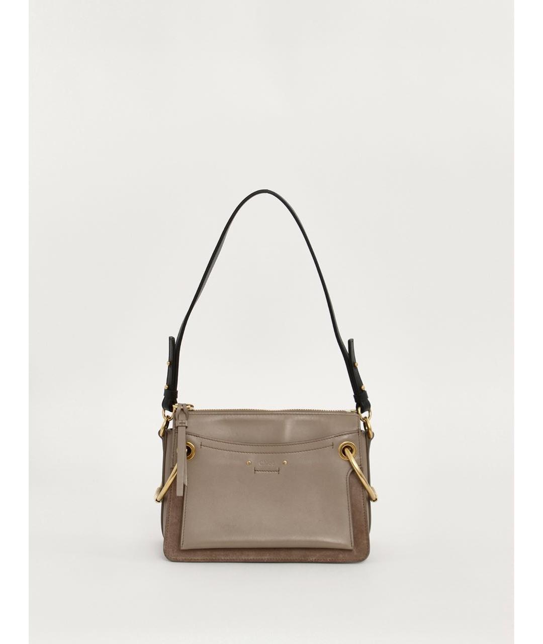 CHLOE Бежевая кожаная сумка с короткими ручками, фото 9