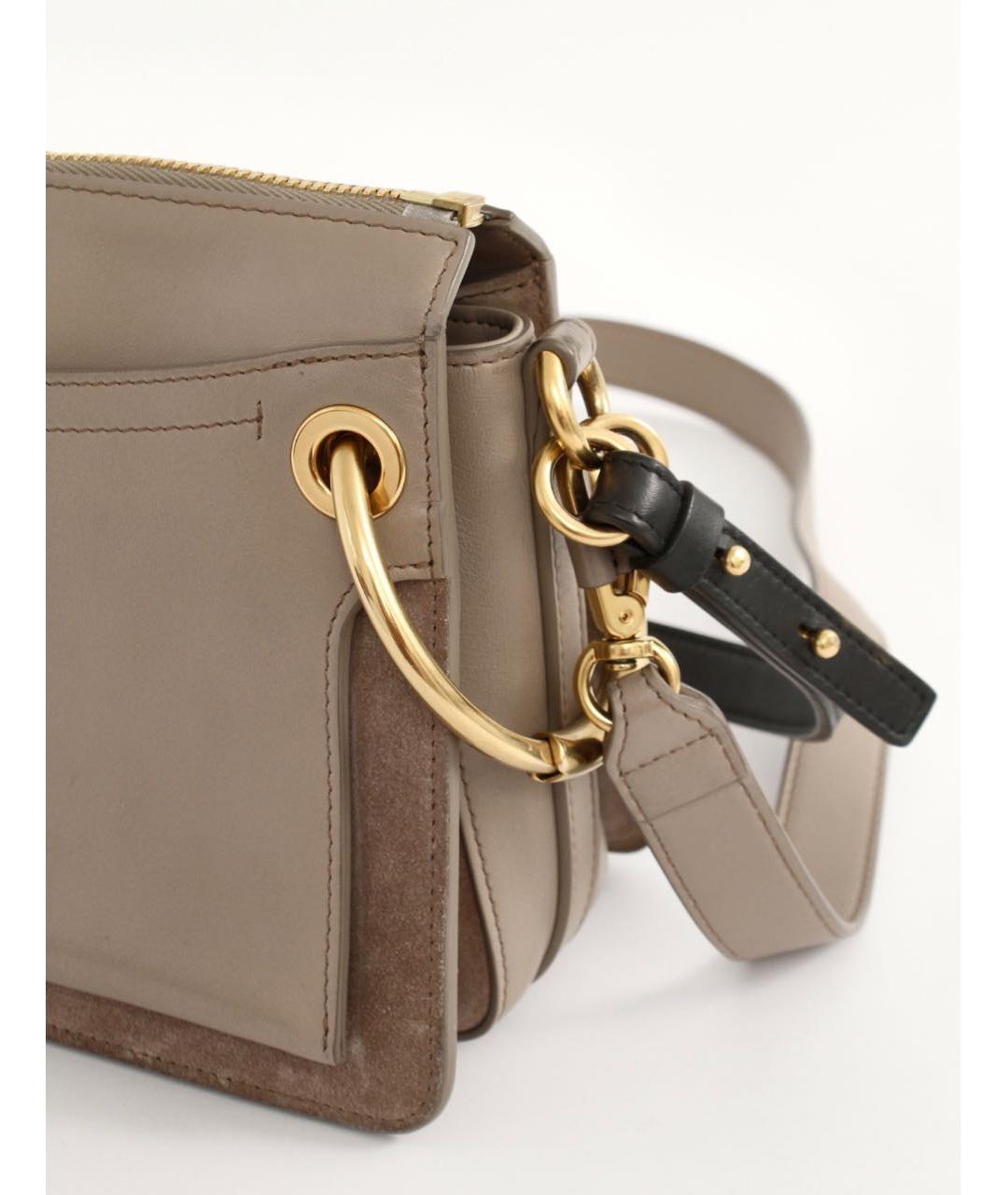 CHLOE Бежевая кожаная сумка с короткими ручками, фото 8