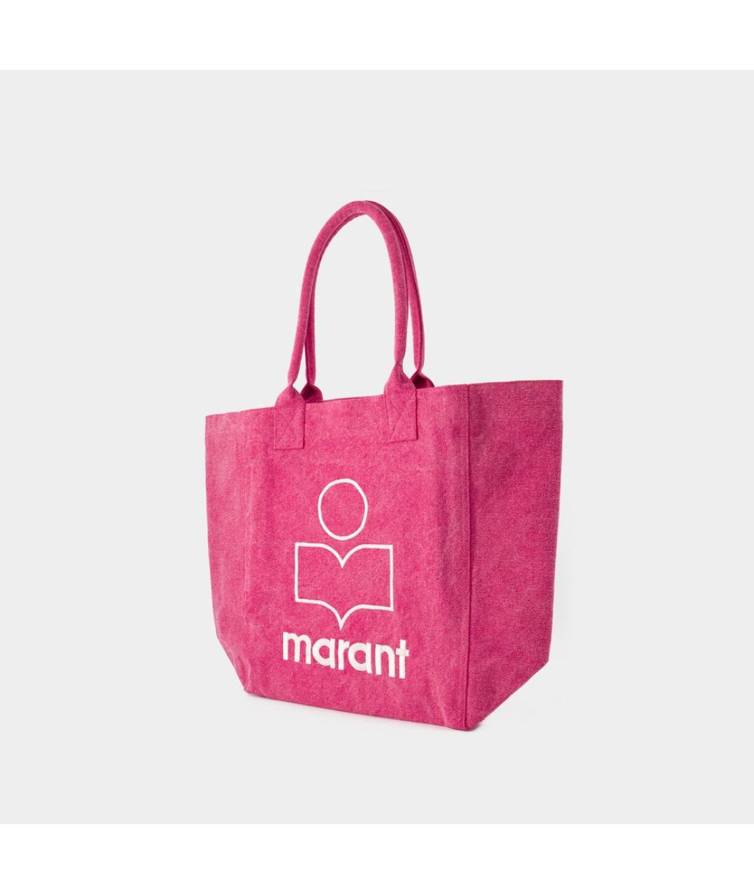 ISABEL MARANT Розовая тканевая сумка тоут, фото 2