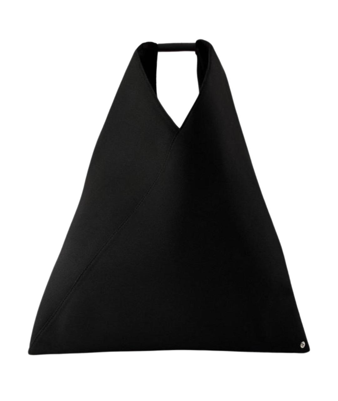 MM6 MAISON MARGIELA Черная тканевая сумка тоут, фото 1