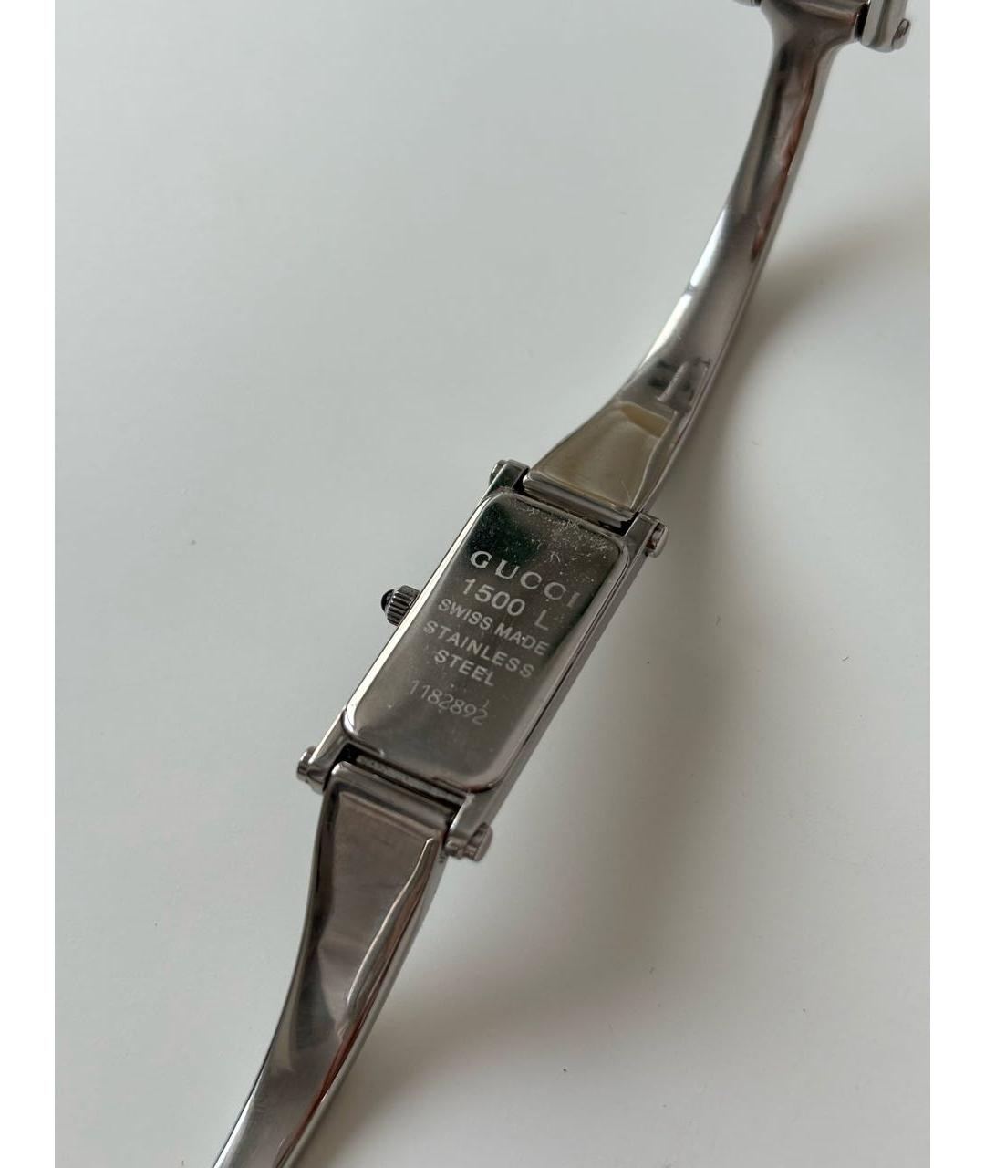 GUCCI Серебряные металлические часы, фото 2