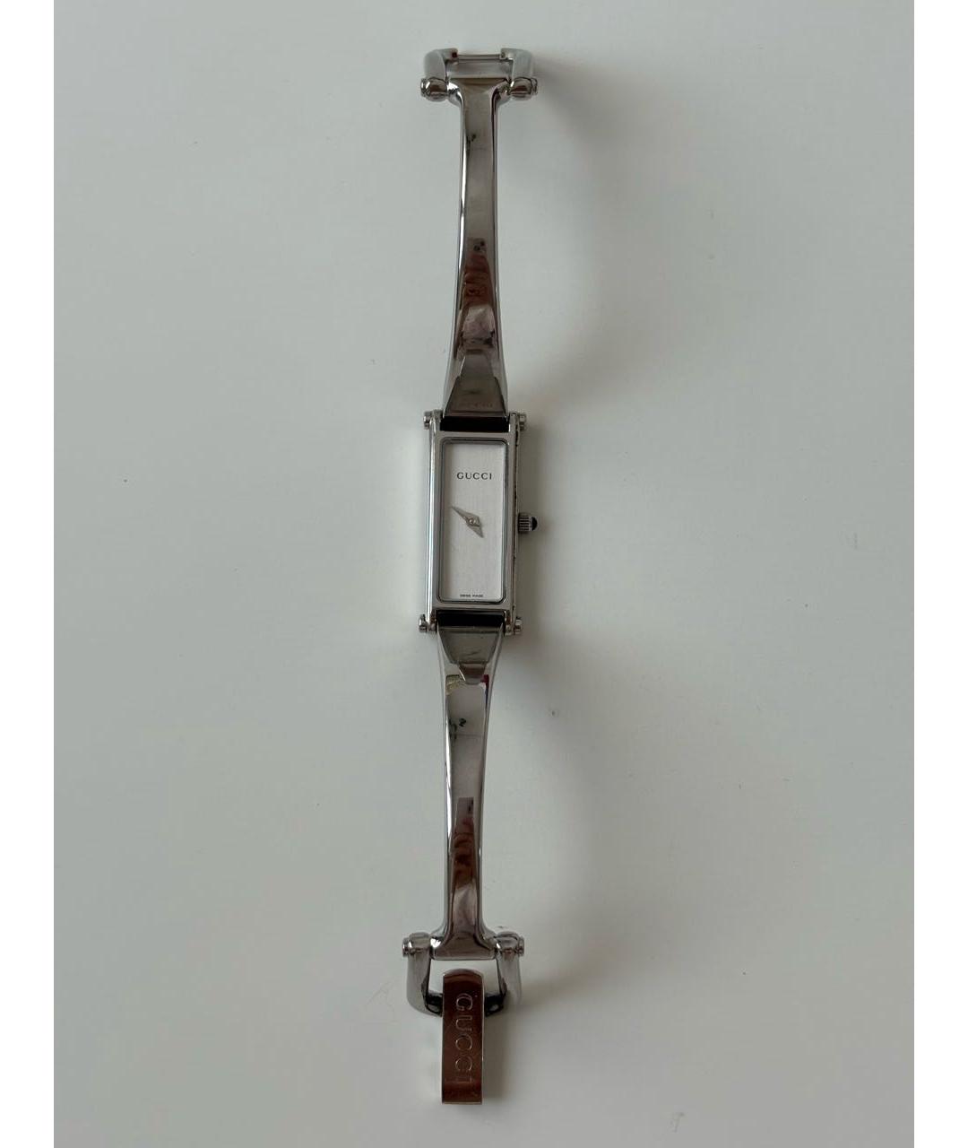 GUCCI Серебряные металлические часы, фото 5