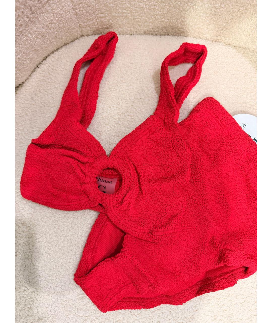 HUNZA G Красный полиамидовый купальник, фото 6