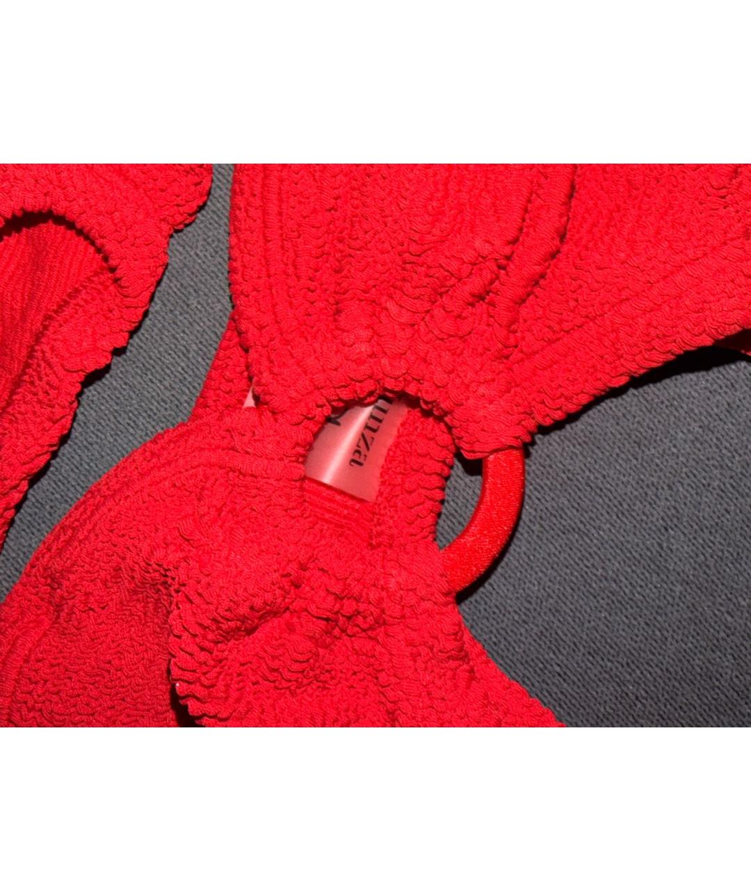 HUNZA G Красный полиамидовый купальник, фото 4