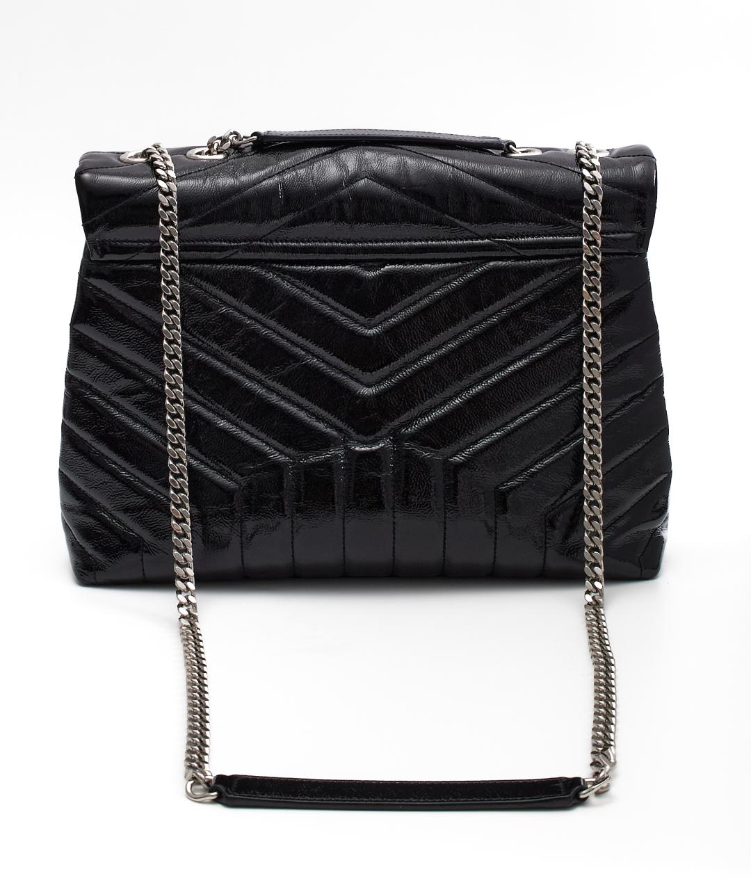 SAINT LAURENT Черная кожаная сумка через плечо, фото 4