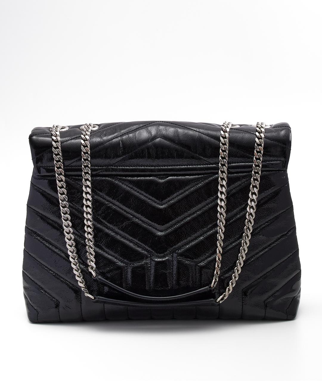 SAINT LAURENT Черная кожаная сумка через плечо, фото 3