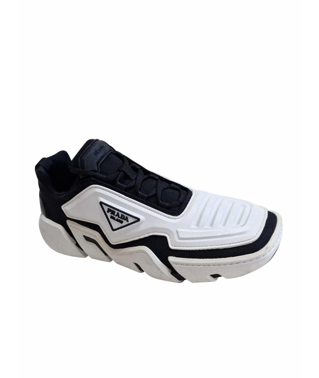 PRADA Белые резиновые низкие кроссовки / кеды, фото 1