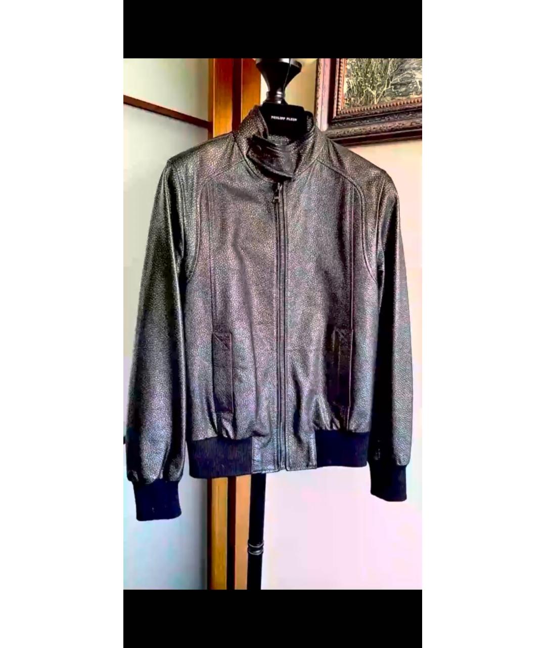 DOLCE&GABBANA Черная кожаная куртка, фото 5