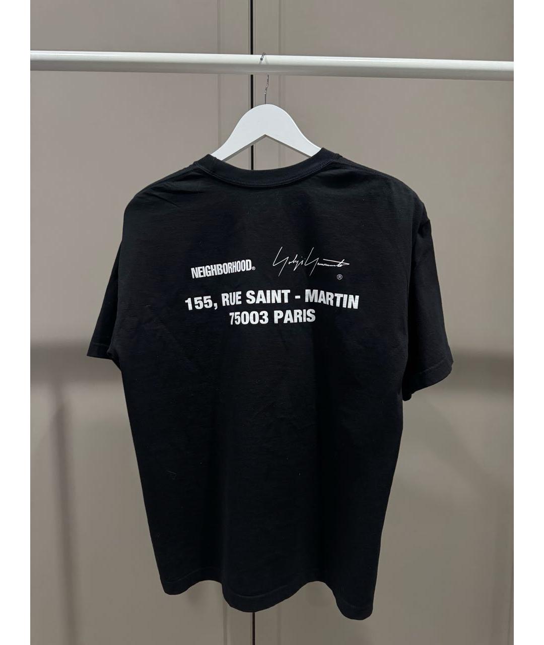 YOHJI YAMAMOTO Черная хлопковая футболка, фото 2