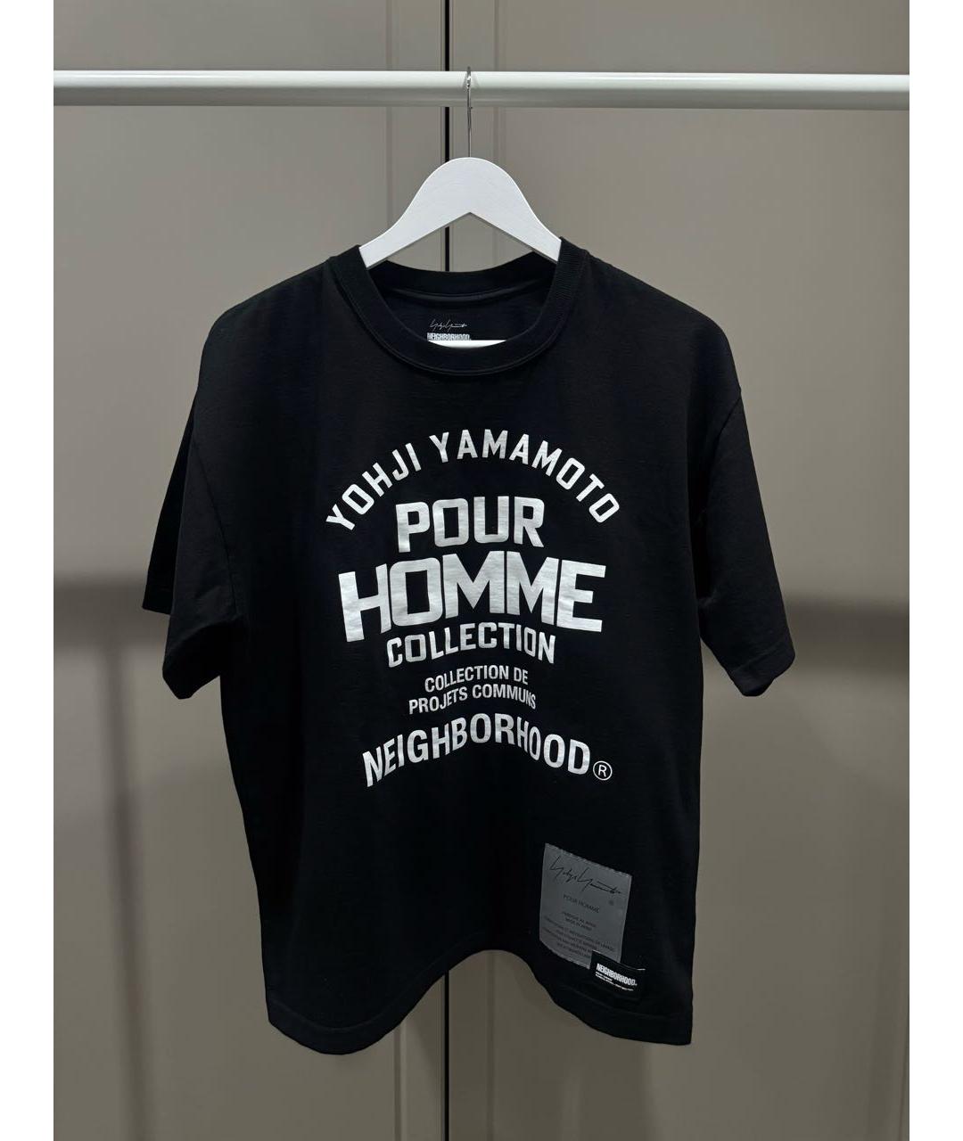 YOHJI YAMAMOTO Черная хлопковая футболка, фото 6