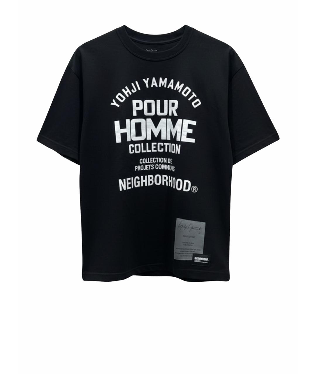 YOHJI YAMAMOTO Черная хлопковая футболка, фото 1
