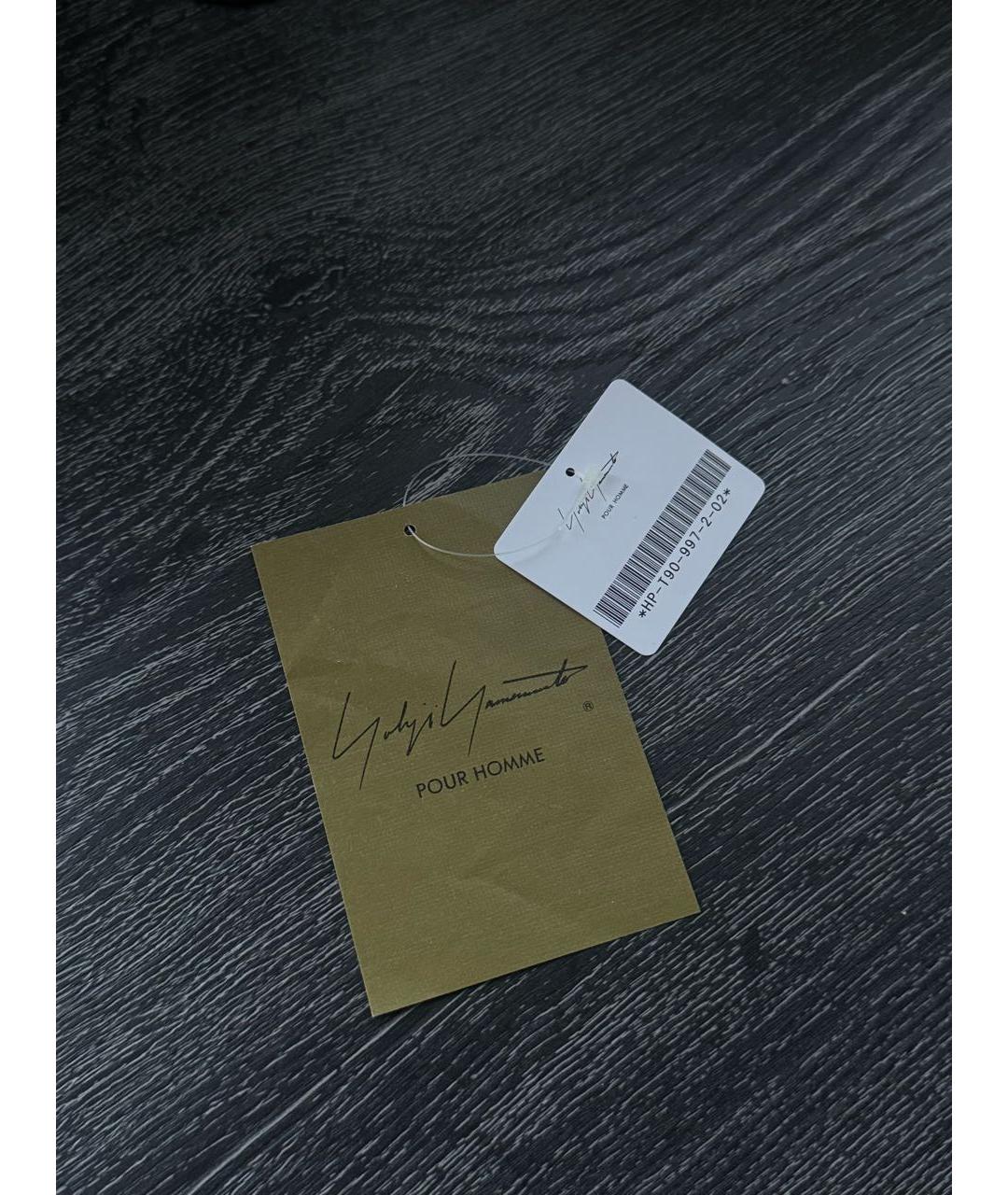 YOHJI YAMAMOTO Черная хлопковая футболка, фото 5